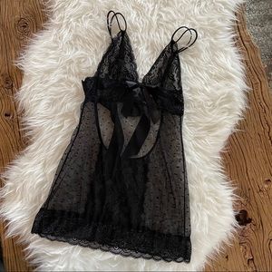 icollection Sexy Black Lace Chemise